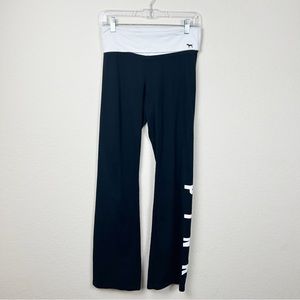 VS Pink Flare Leggings Size Small Yoga Pants Fold Over Waist